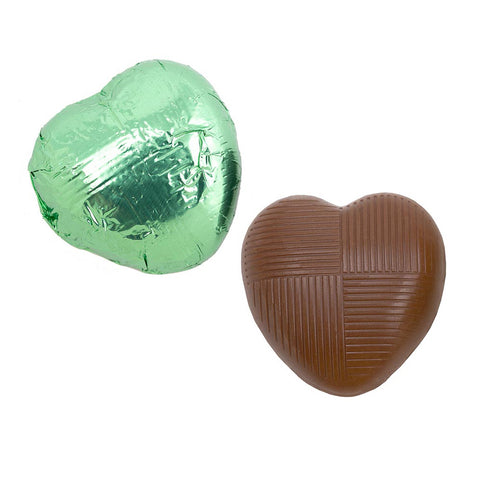 Green Foiled Hearts x 50