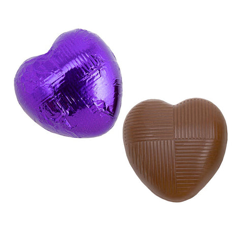 Purple Foiled Hearts x 50