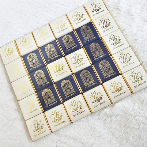 30 Eid Chocolate Pack - Cream / Navy Blue