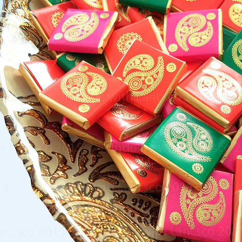 Mixed Colour Paisley - Neapolitan Squares 5g x 50 Mixed Colour Paisley - Neapolitan Squares 5g x 50