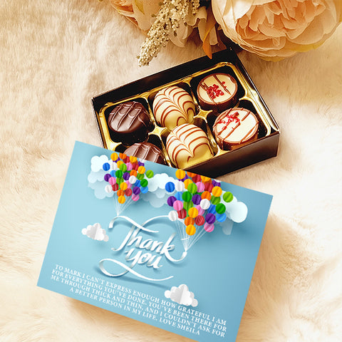 Personalised Thank You Choccybox - Balloons