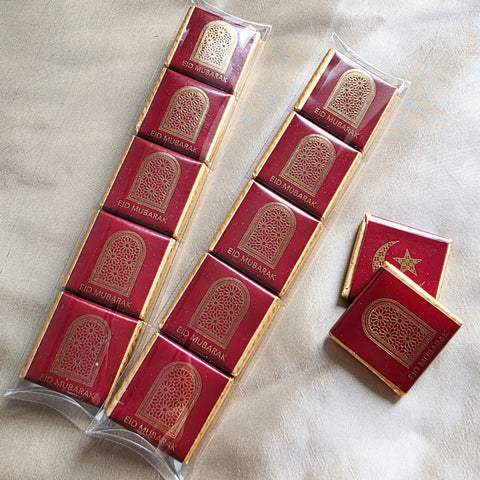 Eid Mubarak 5 Packs - Burgundy / Gold