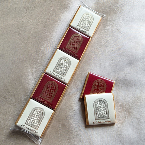 Eid Mubarak 5 Packs - Burgundy & Cream 2