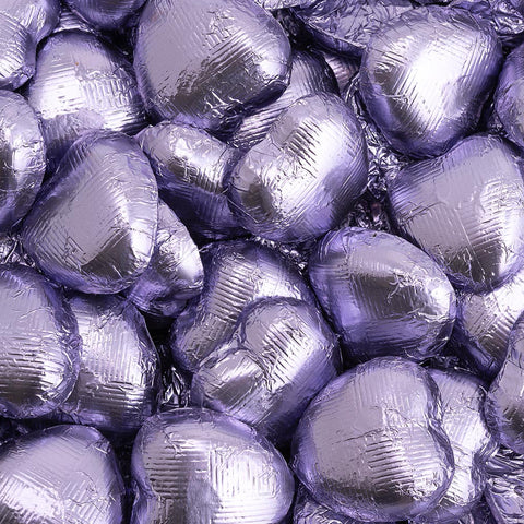 Lilac Foiled Hearts x 50