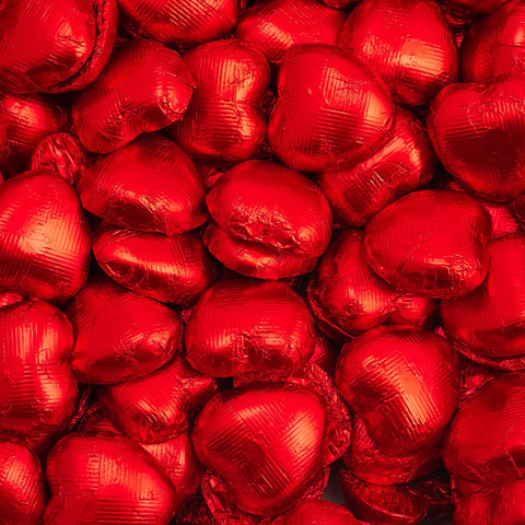 Red Foiled Hearts x 50