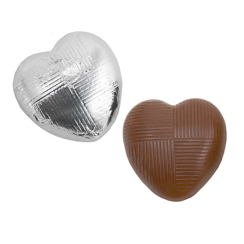 Silver Foiled Hearts x 50