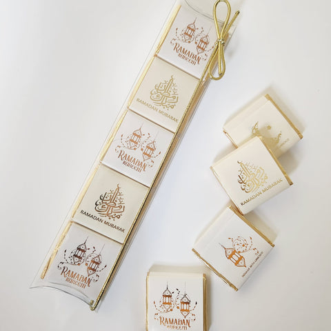 Ramadan Mubarak 5 Packs - White & Cream