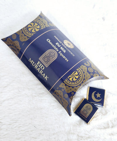Eid Gift Box - Navy Blue Design x 50 Chocolate Squares