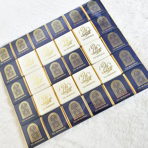 30 Eid Chocolate Pack - Navy Blue / Cream