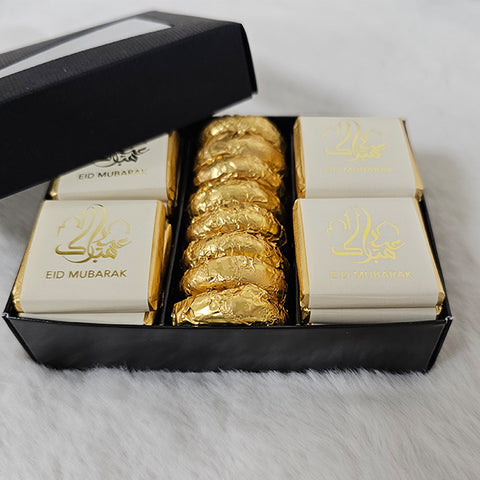 Eid Gift Box - 24 x Milk Chocolate Squares & 8 x Dark Chocolate Salted Caramel Cremes