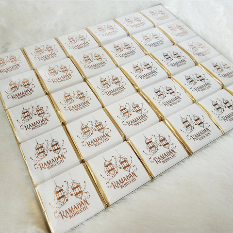 30 Ramadan Chocolate Pack - White & Copper