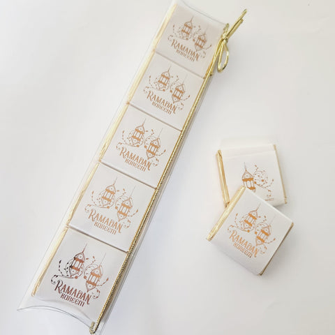 Ramadan Mubarak 5 Packs - White / Copper